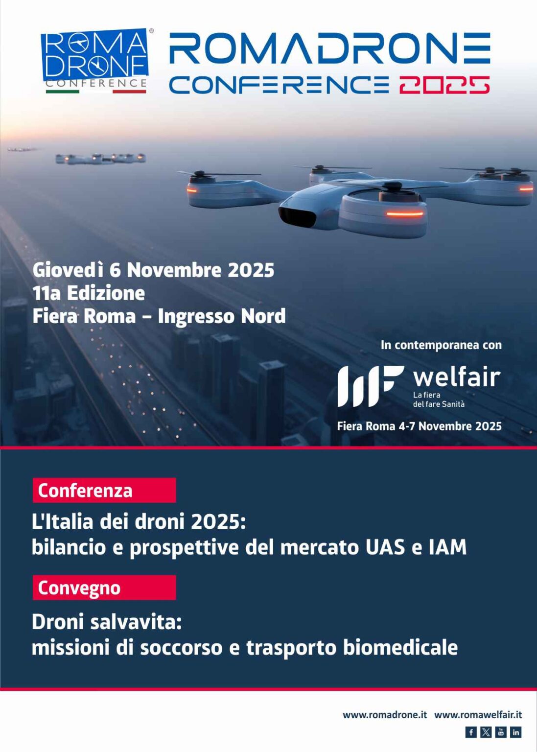 Locandina per la RomaDrone conference 2025